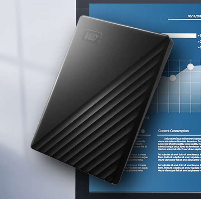 西部数据/WD WDBR9S0060BBK 移动硬盘 6TB 移动硬盘 USB3.0 My Passport随行版2.5英寸 黑 大容量加密存储